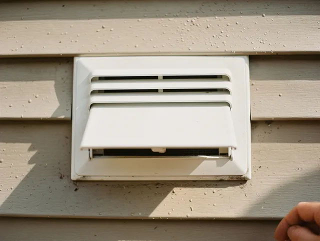 Cypress Dryer Vent Cleaning technician performing professional exhaust vent cleaning at a residential property in Cypress