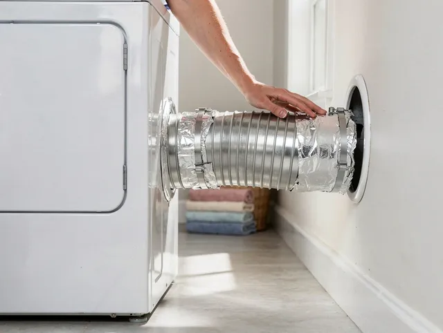 Professional dryer vent hose installation by Cypress Dryer Vent Cleaning in Cypress